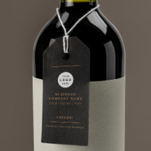 Elegant logo personalised cheers wine bottle