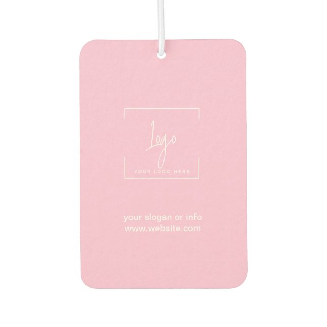Elegant Logo Pink car Air Freshener (Front)