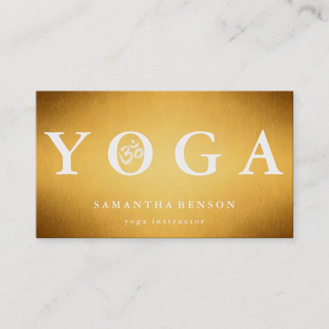 Elegant Logo Yoga Meditation Business Card (Front)