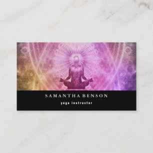 Elegant Logo Yoga Meditation Business Card