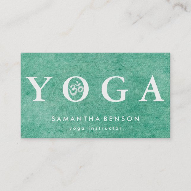 Elegant Logo Yoga Meditation Business Card (Front)