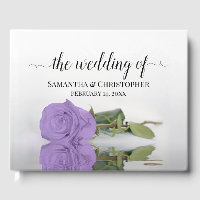 Elegant Long Stemmed Lavender Purple Rose Wedding