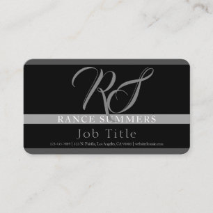 Elegant looking appearance   Elegant Monogrammed Business Card