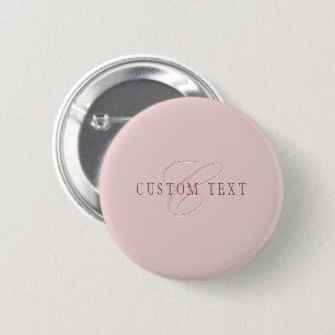 Elegant Looking Monogram   Rose Gold 6 Cm Round Badge