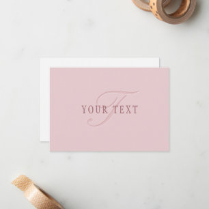 Elegant Looking Monogram Rose Gold Card