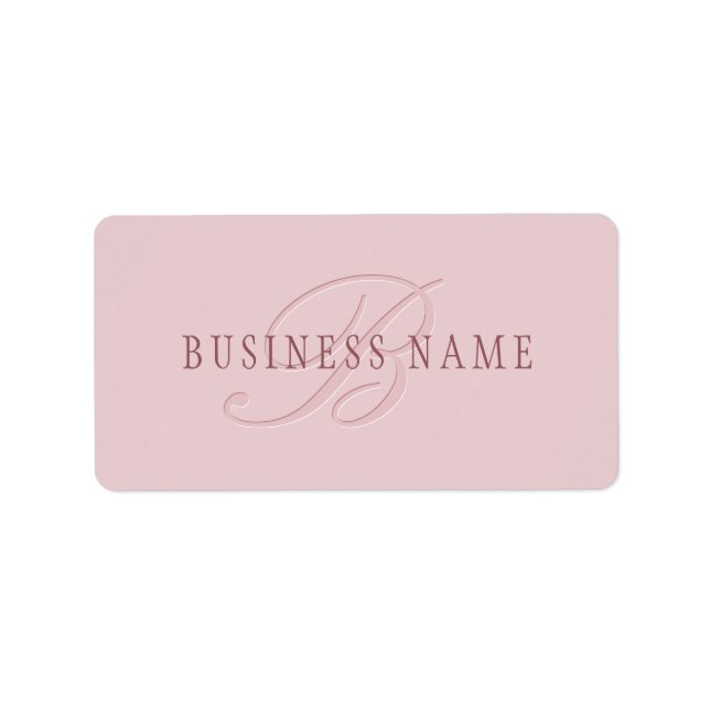 Elegant Looking Monogram | Rose Gold Label (Front)