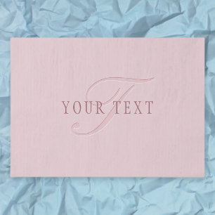 Elegant Looking Monogram   Rose Gold Tissue Paper