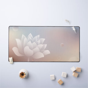 Elegant Lotus Bloom Desk Mat