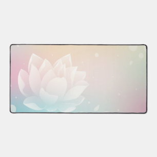 Elegant Lotus Bloom Desk Mat