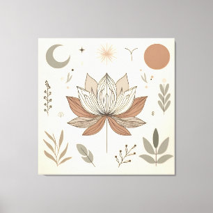 Elegant Lotus Canvas Art 