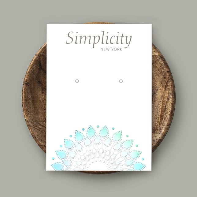 Elegant Lotus Floral Earring Display Card (Creator Uploaded)