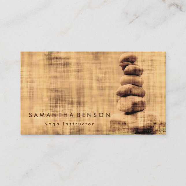Elegant Lotus Flower Buddha Zen Logo Yoga Business Card (Front)