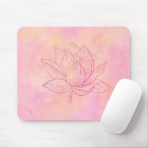Elegant Lotus Flower Illustration Light Pink Art 