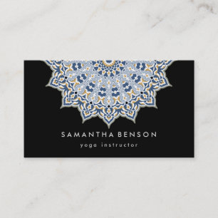 Elegant Lotus Flower Logo Yoga Business Card