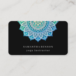 Elegant Lotus Flower Logo Yoga Business Card