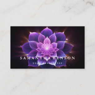 Elegant Lotus Flower Logo Yoga Business Card
