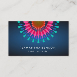 Elegant Lotus Flower Logo Yoga Business Card