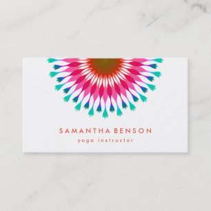 Elegant  Lotus Flower Logo Yoga Business Card