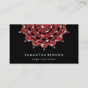 Elegant Lotus Flower Logo Yoga Business Card