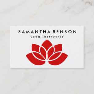 Elegant Lotus Flower Logo Yoga Business Card