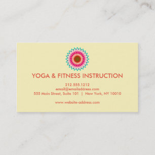 Elegant Lotus Flower Logo Yoga Business Card