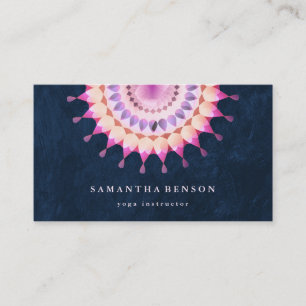 Elegant Lotus Flower Logo Yoga Business Card