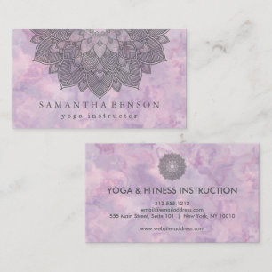 Elegant Lotus Flower Logo Yoga Business Card