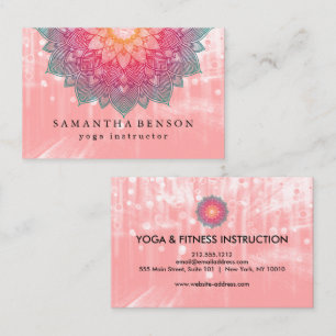 Elegant Lotus Flower Logo Yoga Business Card
