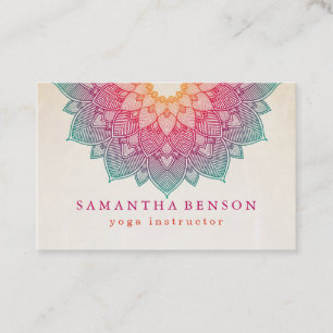 Elegant Lotus Flower Logo Yoga Business Card