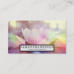 Elegant Lotus Flower Logo Yoga Business Card