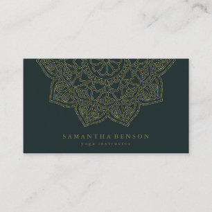 Elegant Lotus Flower Logo Yoga Business Card