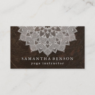 Elegant Lotus Flower Logo Yoga Business Card