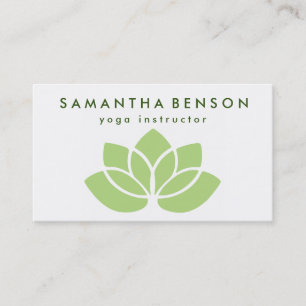 Elegant Lotus Flower Logo Yoga Business Card