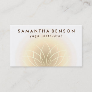 Elegant Lotus Flower Logo Yoga Business Card