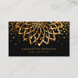Elegant Lotus Flower Logo Yoga Business Card