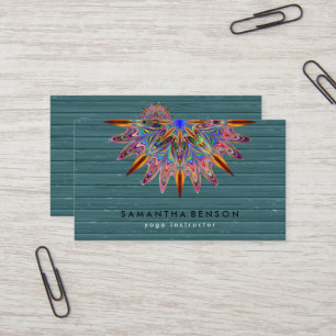 Elegant Lotus Flower Logo Yoga Business Card