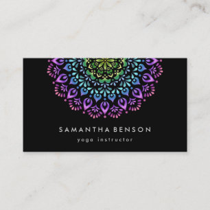 Elegant Lotus Flower Logo Yoga Business Card