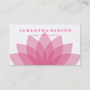 Elegant Lotus Flower Logo Yoga Business Card