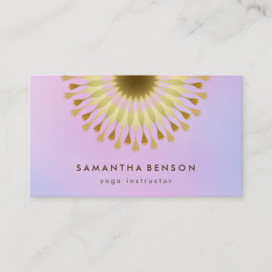 Elegant Lotus Flower Logo Yoga Business Card