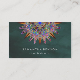 Elegant Lotus Flower Logo Yoga Business Card