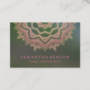 Elegant Lotus Flower Logo Yoga Business Card