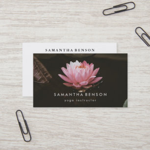 Elegant Lotus Flower Logo Yoga Business Card