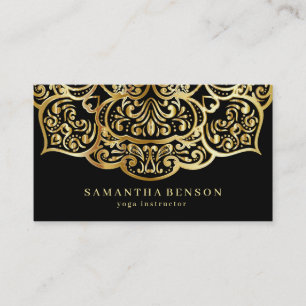 Elegant Lotus Flower Logo Yoga Business Card