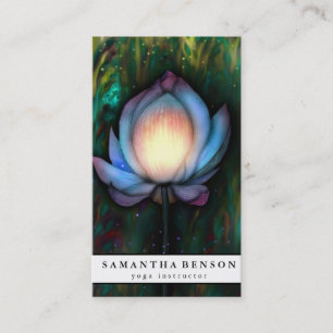 Elegant Lotus Flower Logo Yoga Business Card