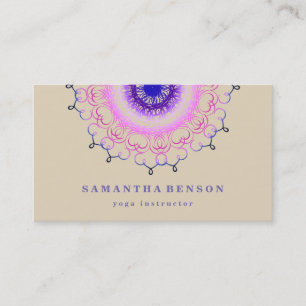 Elegant Lotus Flower Logo Yoga Business Card