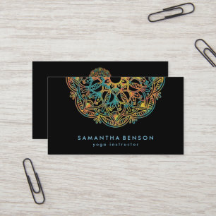 Elegant Lotus Flower Logo Yoga Business Card