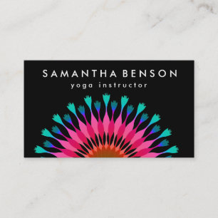 Elegant Lotus Flower Logo Yoga Business Card