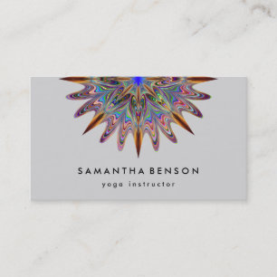 Elegant Lotus Flower Logo Yoga Business Card