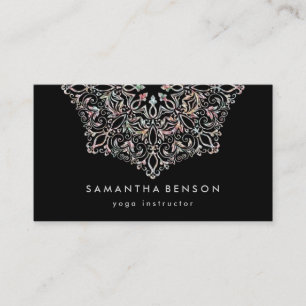 Elegant Lotus Flower Logo Yoga Business Card