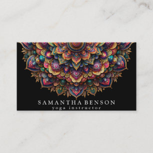 Elegant Lotus Flower Logo Yoga Business Card
